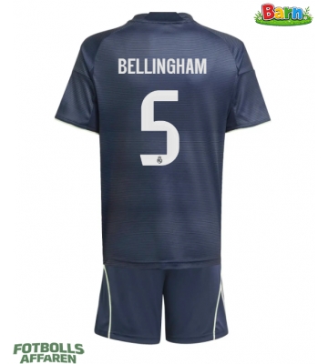 Real Madrid Jude Bellingham #5 Bortaställ Barn 2025-26 Kortärmad (+ Korta byxor)